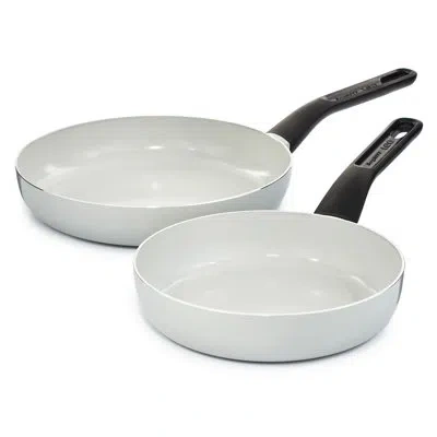 Berghoff Leo Glints 2pc Ceramic Nonstick Fry Pan Set, Spirit In Cream