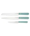 Berghoff Leo Glints 3-piece Cutlery Set In Slate