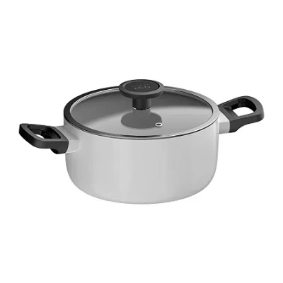 Berghoff Leo Glints 3-qt. Stockpot With Glass Lid In White