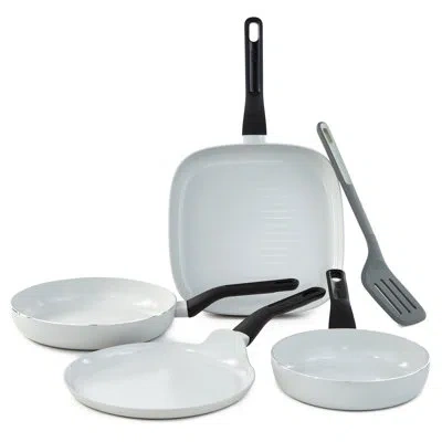 Berghoff Leo Glints 5pc Ceramic Nonstick Cookware Set, Spirit In Cream
