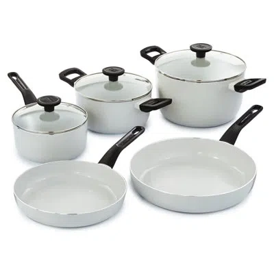 Berghoff Leo Glints 8pc Ceramic Nonstick Cookware Set, Spirit In Cream