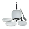 Berghoff Leo Glints Ceramic Non-stick 5-pc. Cookware Set In White