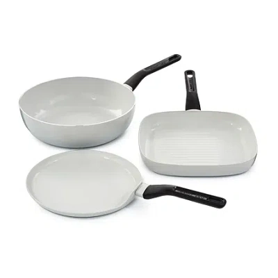 Berghoff Leo Glints Ceramic Non-stick 3-pc. Cookware Set In White