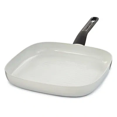 Berghoff Leo Glints Nonstick Recycled Aluminum Grill Pan 10.25" In Cream