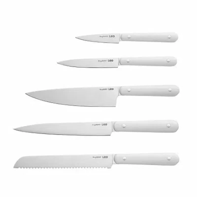 Berghoff Leo Glints Stainless Steel 5-pc. Complete Knife Set In White