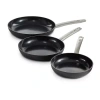 Berghoff Leo Graphite 3-pc. Aluminum Non-stick Cookware Set In Black
