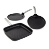 Berghoff Leo Graphite 3-pc. Aluminum Non-stick Cookware Set In Black