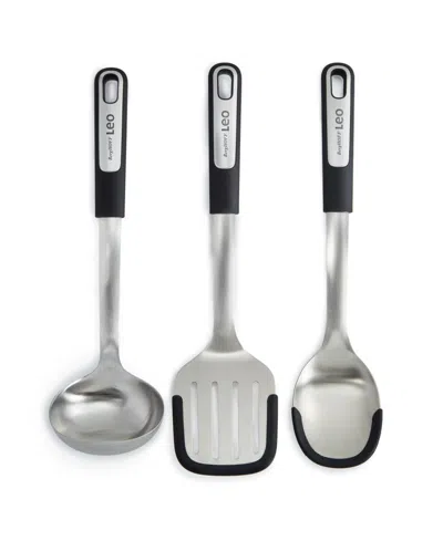 Berghoff Leo Graphite 3-pc. Stainless Steel Utensil Set In Black