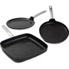Berghoff Leo Graphite 3-piece Cookware Set In Black