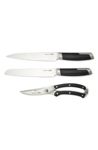Berghoff Leo Graphite 3-piece Knife Set In Black