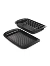 Berghoff Graphite 3-piece Non-stick Roasting Pan In Black