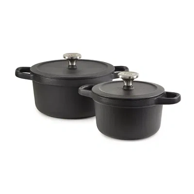 Berghoff Leo Graphite 4-pc. Cast Iron Cookware Set In Black