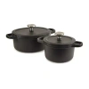 Berghoff Leo Graphite 4-pc. Cast Iron Cookware Set In Black