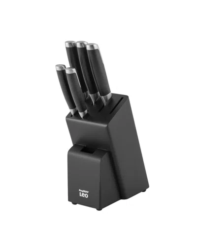 Berghoff Leo Graphite 6-piece Knife Block Set In Black