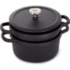 Berghoff Leo Graphite 6-quart Cast Iron Stock Pot In Black