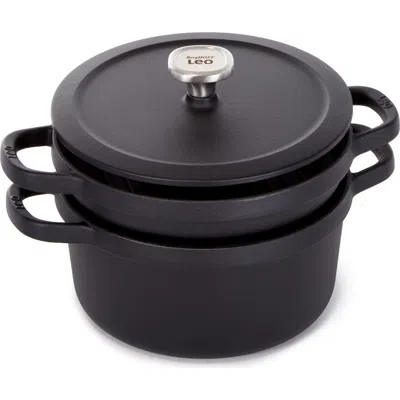 Berghoff Leo Graphite 6-quart Cast Iron Stock Pot In Black