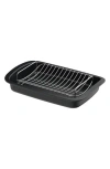 Berghoff Leo Graphite Roasting Pan & Wire Rack In Black