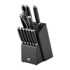 Berghoff Leo Graphite Stainless Steel 13-pc. Knife Block Set In Black