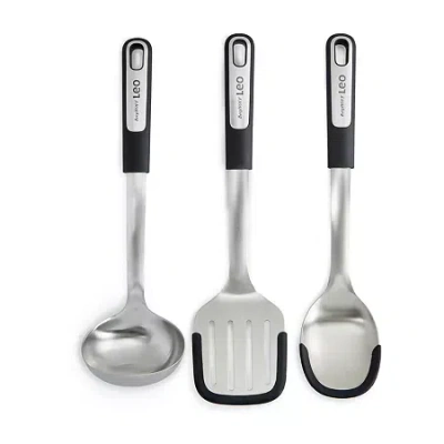Berghoff Leo Graphite Stainless Steel 3-pc. Kitchen Utensil Set In Silver