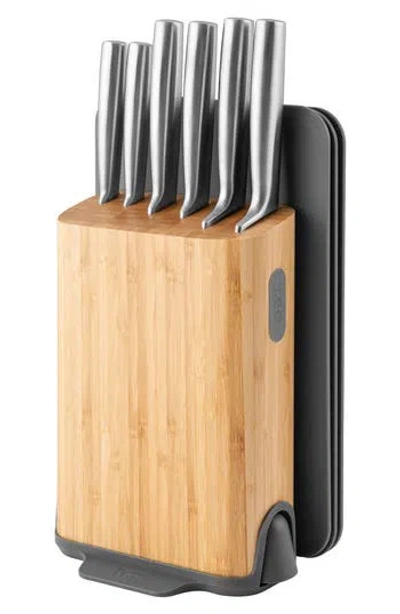 Berghoff Leo Legacy 11-piece Knife Block Set In Silver/beige/grey