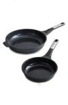 Berghoff Leo Phantom 2-piece Fry Pan Set In Black