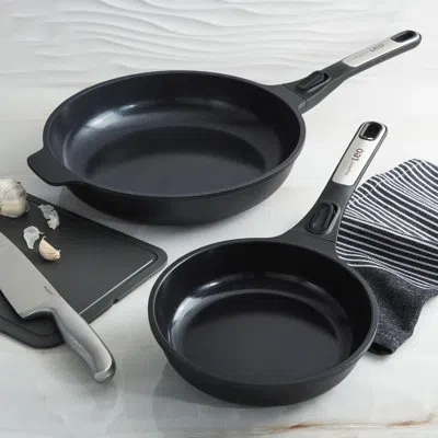 Berghoff Leo Phantom 2pc Nonstick Ceramic Fry Pan Set, Recycled In Black