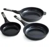 Berghoff Leo Phantom 3-piece Fry Pan Set In Black