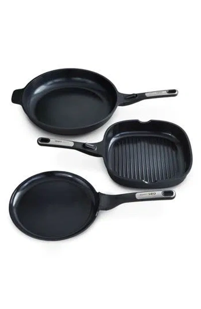 Berghoff Leo Phantom 3-piece Pan Set In Black