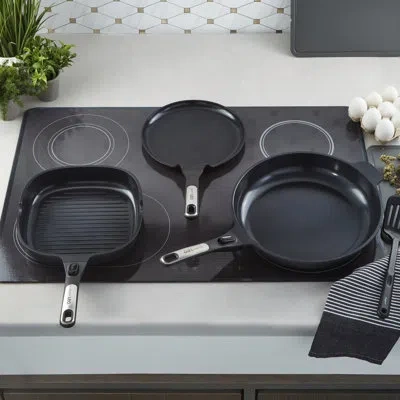 Berghoff Leo Phantom 3pc Nonstick Ceramic Cookware Set, Recycled In Black
