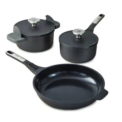 Berghoff Leo Phantom 5pc Nonstick Ceramic Cookware Set, Recycled In Black