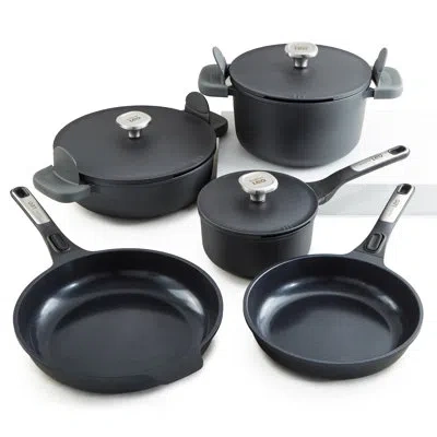 Berghoff Leo Phantom 8pc Nonstick Ceramic Cookware Set, Recycled In Black