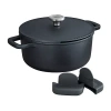 Berghoff Leo Phantom Ceramic 7.6-qt. Non-stick Stockpot In Black