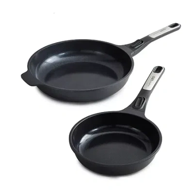 Berghoff Leo Phantom Ceramic Non-stick 2-pc. Frypan Set In Black