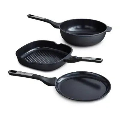Berghoff Leo Phantom Ceramic Non-stick 3-pc. Cookware Set In Black