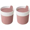 Berghoff Leo Collection Porcelain 8.45-oz. Travel Mug With Sleeve In Pink