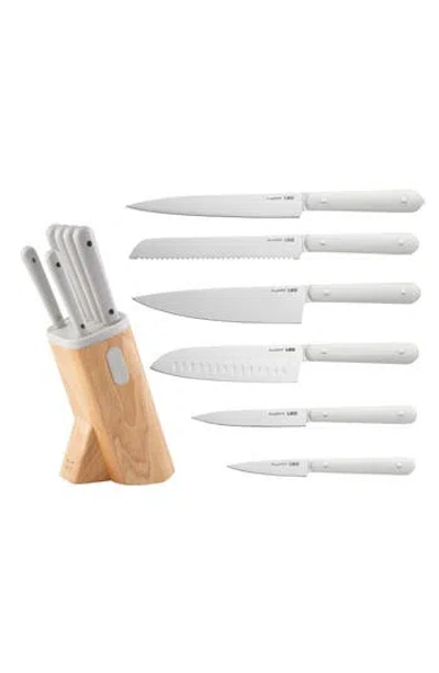 Berghoff Leo Spirit 7-piece Knife Block Set In White/beige