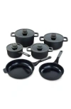 Berghoff Leo Stone 10-piece Cookware Set In Black