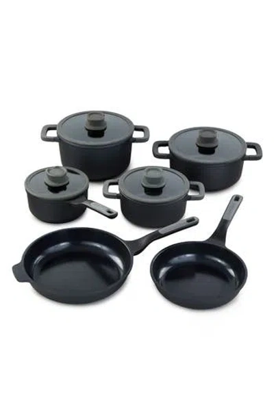Berghoff Leo Stone 10-piece Cookware Set In Black