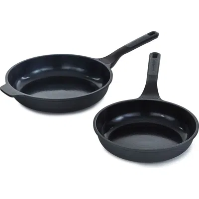 Berghoff Leo Stone 2-piece Fry Pan Set In Black