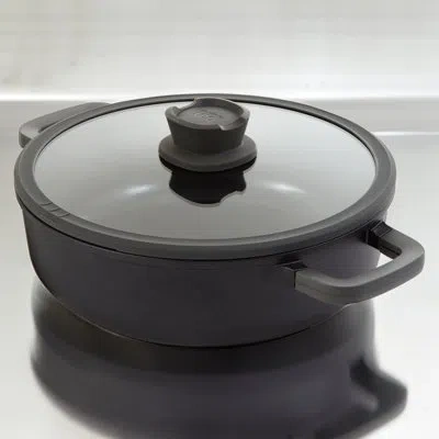 Berghoff Leo Stone+ Nonstick 11" Sauté Pan With Lid 2-handle Recycled, 5qt In Black