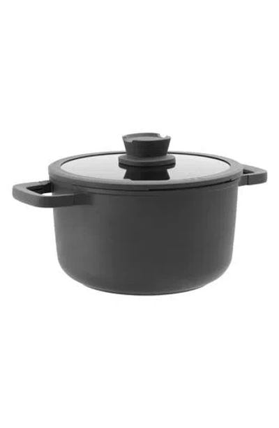 Berghoff Leo Stone Nonstick 5.9-quart Covered Stockpot In Black