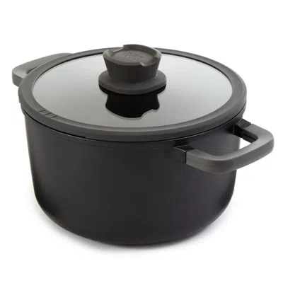 Berghoff Leo Stone+ Nonstick Ceramic 10" Stock Pot With Lid Recycled, 5.9qt In Black