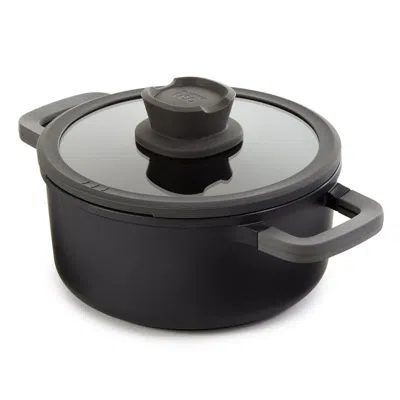 Berghoff Leo Stone+ Nonstick Ceramic 8" Stock Pot With Lid Recycled In Gray