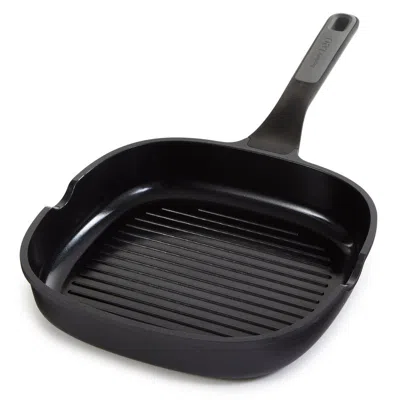 Berghoff Leo Stone+ Nonstick Ceramic Grill Pan Recycled, 10.25" In Black