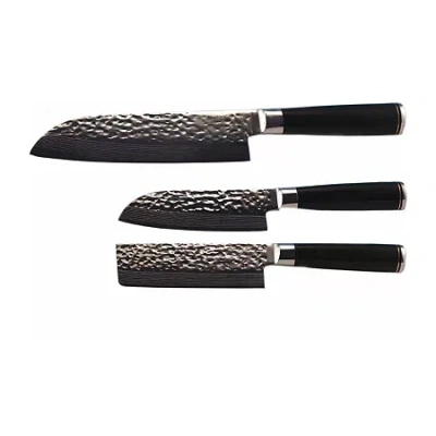 Berghoff Martello Stainless Steel 3-pc. Knife Set In Black