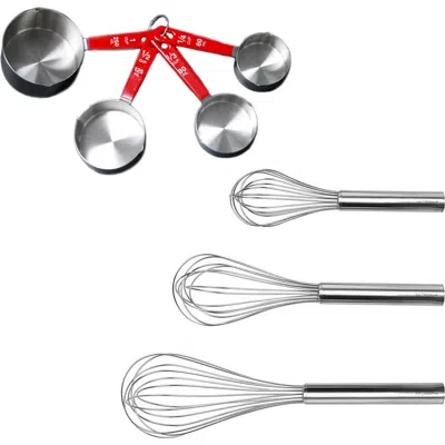 Berghoff Measuring Cup & Whisk 7-piece Set In Metallic