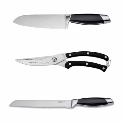 Berghoff Moon Stainless Steel 3-pc. Knife Set In Black