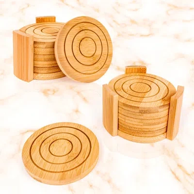 Berghoff Natural Bamboo Coasters Set, Round