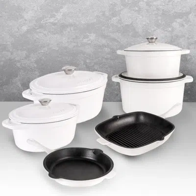 Berghoff Neo 10pcs Cast Iron Cookware Set In White