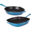Berghoff Neo 2-piece Cast Iron Pan Set In Blue